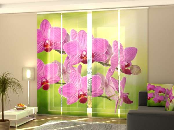Schiebegardine (1-4 tlg.) ROMANTISCHE ORCHIDEE