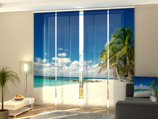 Schiebegardine (1-4 tlg.) STRAND VON MAURITIUS