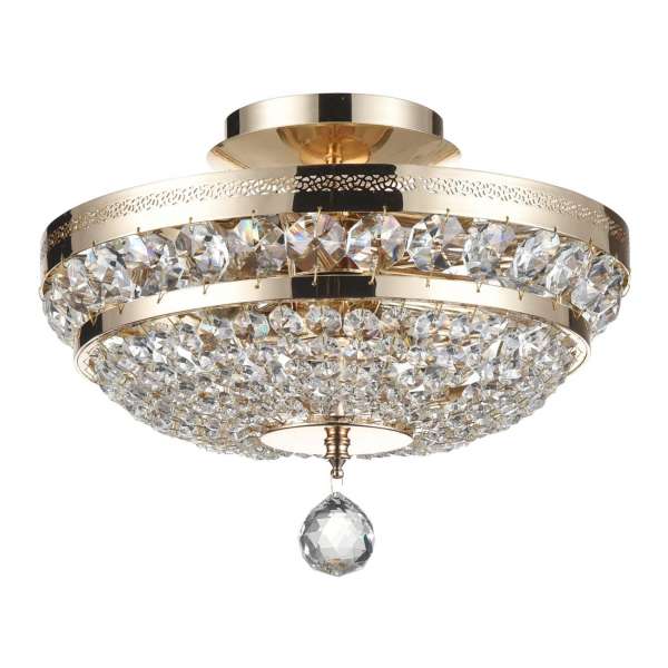 Kristall Deckenleuchte: OTTILIA III gold