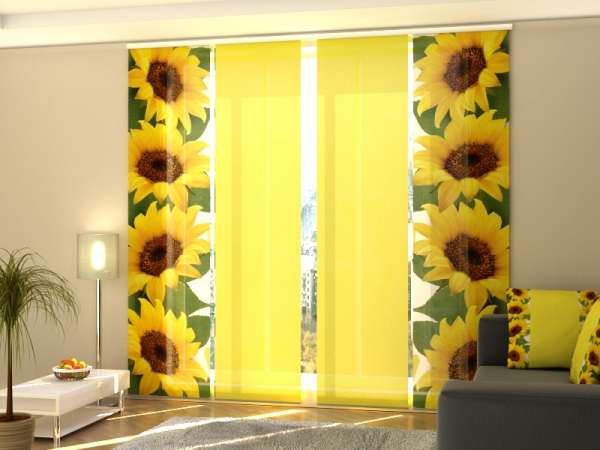 Schiebegardine (1-4 tlg.) SCHÖNE SONNENBLUMEN