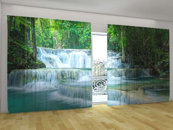 Panorama-Gardine: WASSERFALL IN THAILAND
