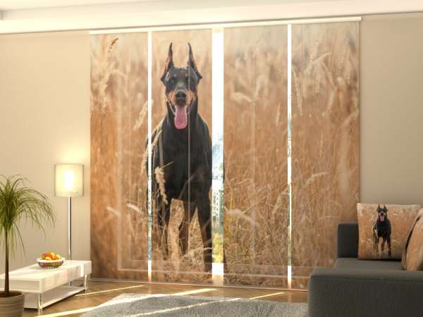 Schiebegardine (1-4 tlg.) DOBERMAN IM WEIZENFELD