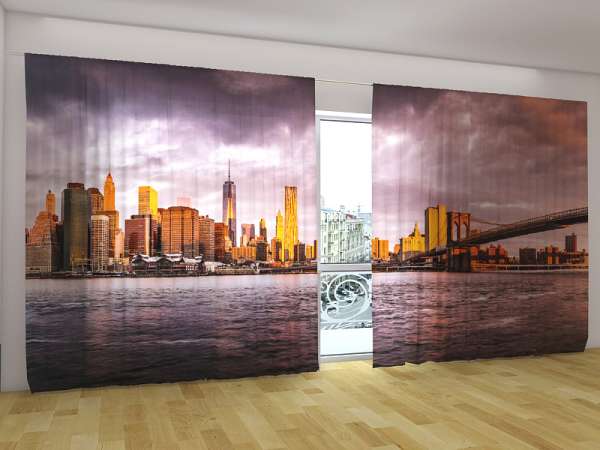 Panorama-Gardine: GEWITTER ÜBER NEW YORK