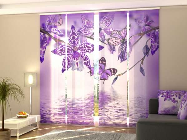 Schiebegardine (1-4 tlg.) VIOLETT ORCHIDEE
