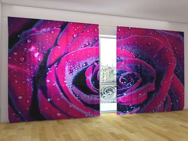 Panorama-Gardine: ROSE DER LIEBE