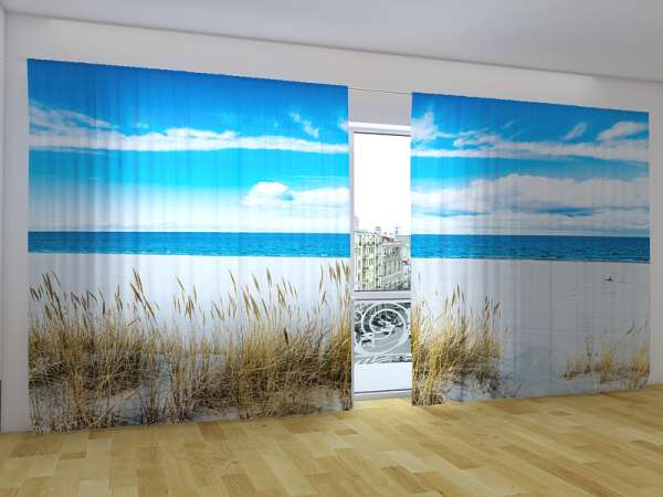 Panorama-Gardine: WEISSE KÜSTE