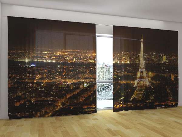 Panorama-Gardine: PARIS BEI NACHT
